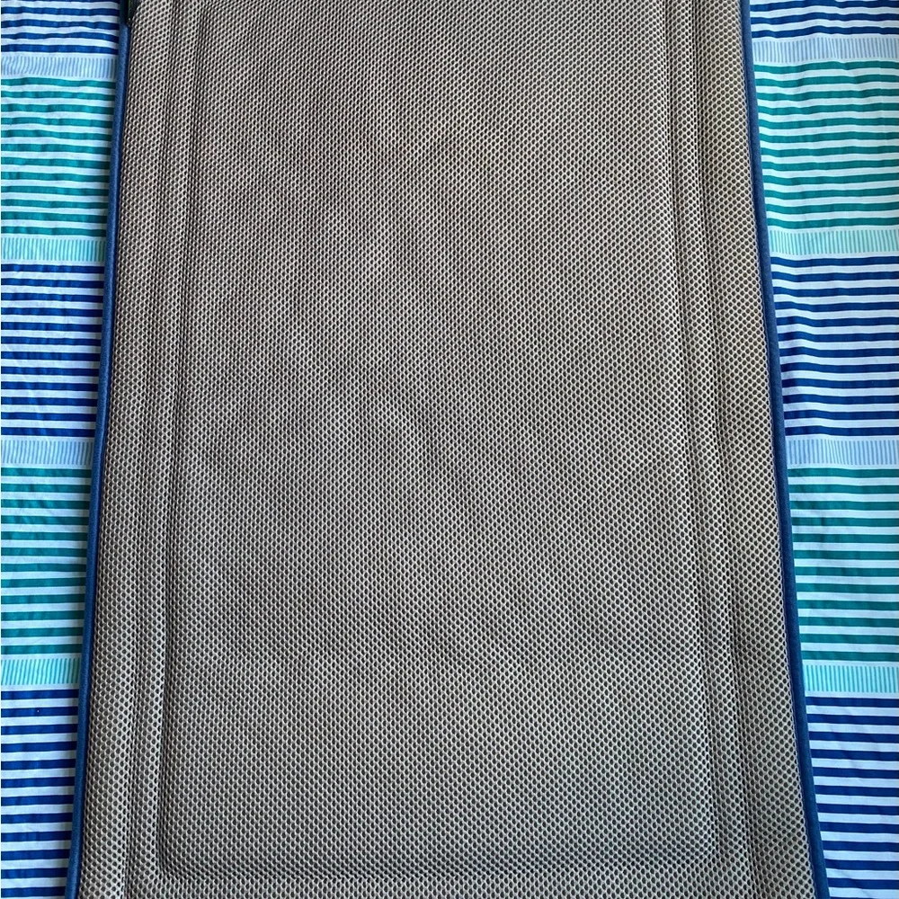 Home Dynamix  bath mat blue memory foam EUC